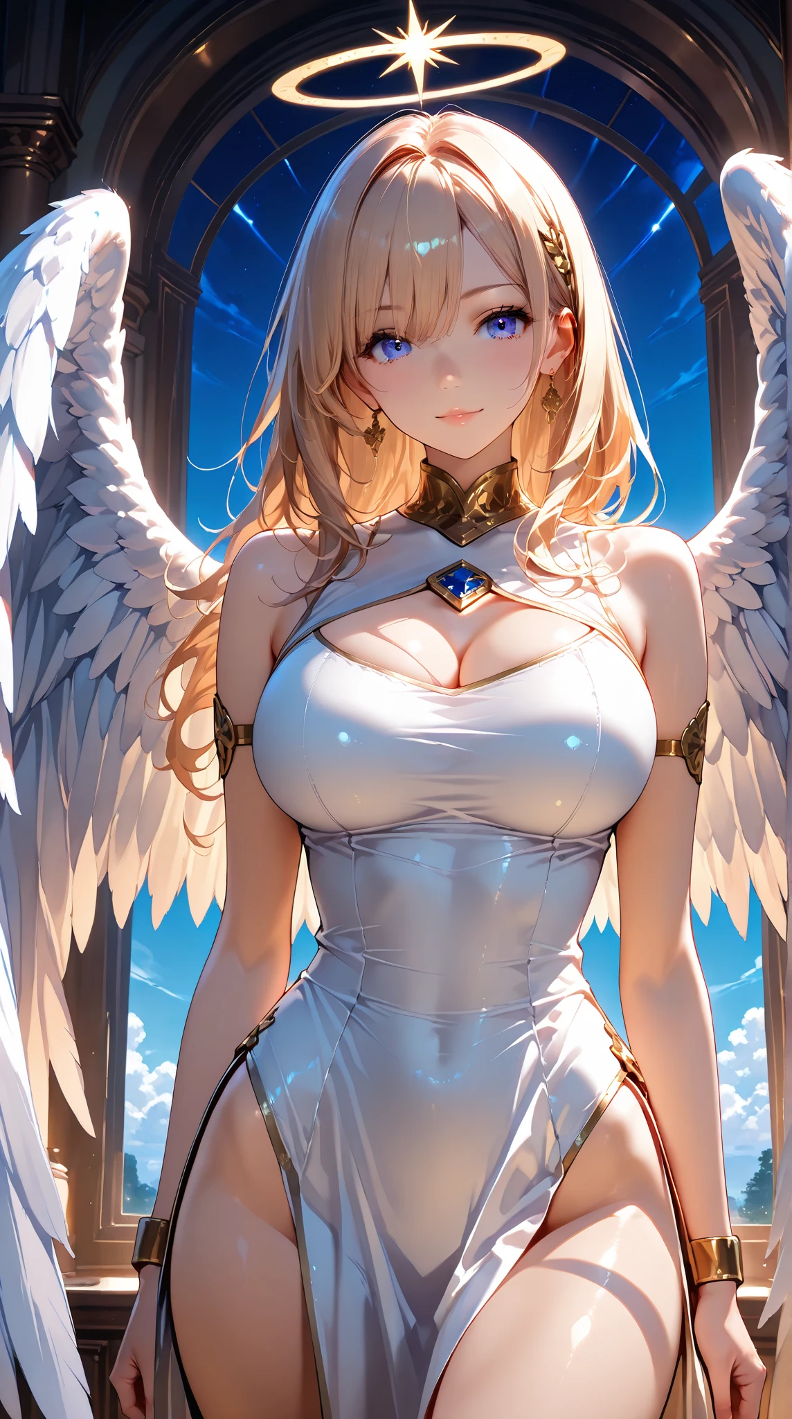 (8K ,hyper-detailing,ultra real photo,Best masterpiece,natural,Perfect artwork,Perfect female body),Cute busty girl ,Hair color,(Big tits),Angelic,obsessed,the angel's wings,The halo,Beautiful church,beautiful rain of petals,Gorgeous accessories,golden brilliance,Wearing a see-through sexy gauze skirt,Sexy transparent dress,ssee-through,Built-in thong,The cracks are relatively large,stretch the meat,Raised sexy,Flirtatious,obscene exposure