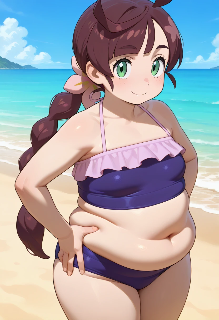 score_9, score_8_up, score_7_up, anime screencap, BREAK
1girl, kaoruko, brown hair, brown eyes, twintails, hair ornament,
, school swimsuit, one-piece swimsuit, 
waving,
open mouth, smile, happy, solo, looking at viewer, sea, sand, blue sky, tropical island background <lora:KaorukoSazakiXL:1>