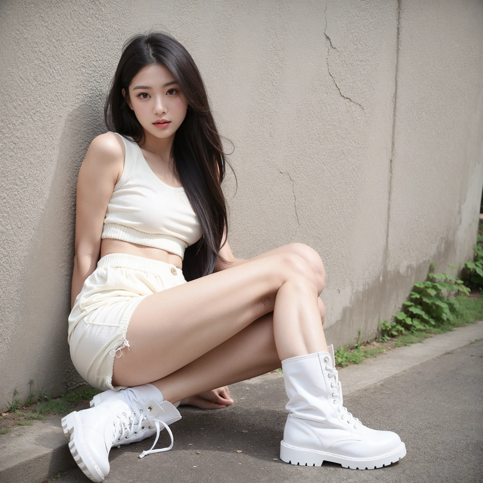 1 Girl,young,Lovely,Big Breasts,White Dress,Transparent white socks,Transparent white socks,No shoes,Long hair,Miniature City,(Huge GTS),A vulnerable city,full-body shot,Sitting on the building,gts