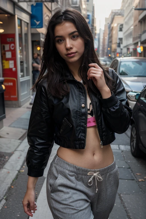 14 year old girl in summer school wearing pink padded jacjet