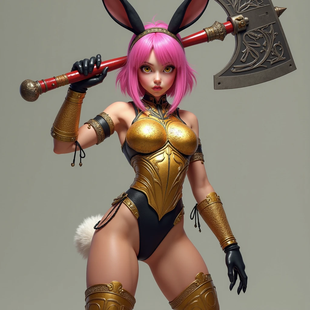 ((best quality: 1.5)) ((masterpiece: 0.8)), intricate details, sharp focus, professional, photorealistic, real life, realistic representation of the face, ((((solo, 1girl) female bodybuilder assassin, (suntan, arrogant expression, pink lipstick, (mechanical arm, cyborg))))) bright glow, dynamic pose, gorgeous perfect face, in the style of realistic and hyper detailed renderings, zbrush, hyper realistic oil, contoured shading, dark room, dark background, black background, solo, BREAK; BREAK ((((aloof, ((long blonde hair ponytail, thin hips, skinny)))))), (freckles: 0.9), ((body tattoo: 0.7)), ((fujicolor)), BREAK; BREAK ((((futuristic (matte black paladin armor, (wrist bayonet, pretty vagina)), (underboob)), photorealistic, hyper-realistic))) BREAK; BREAK (((breast size: 0.3)))