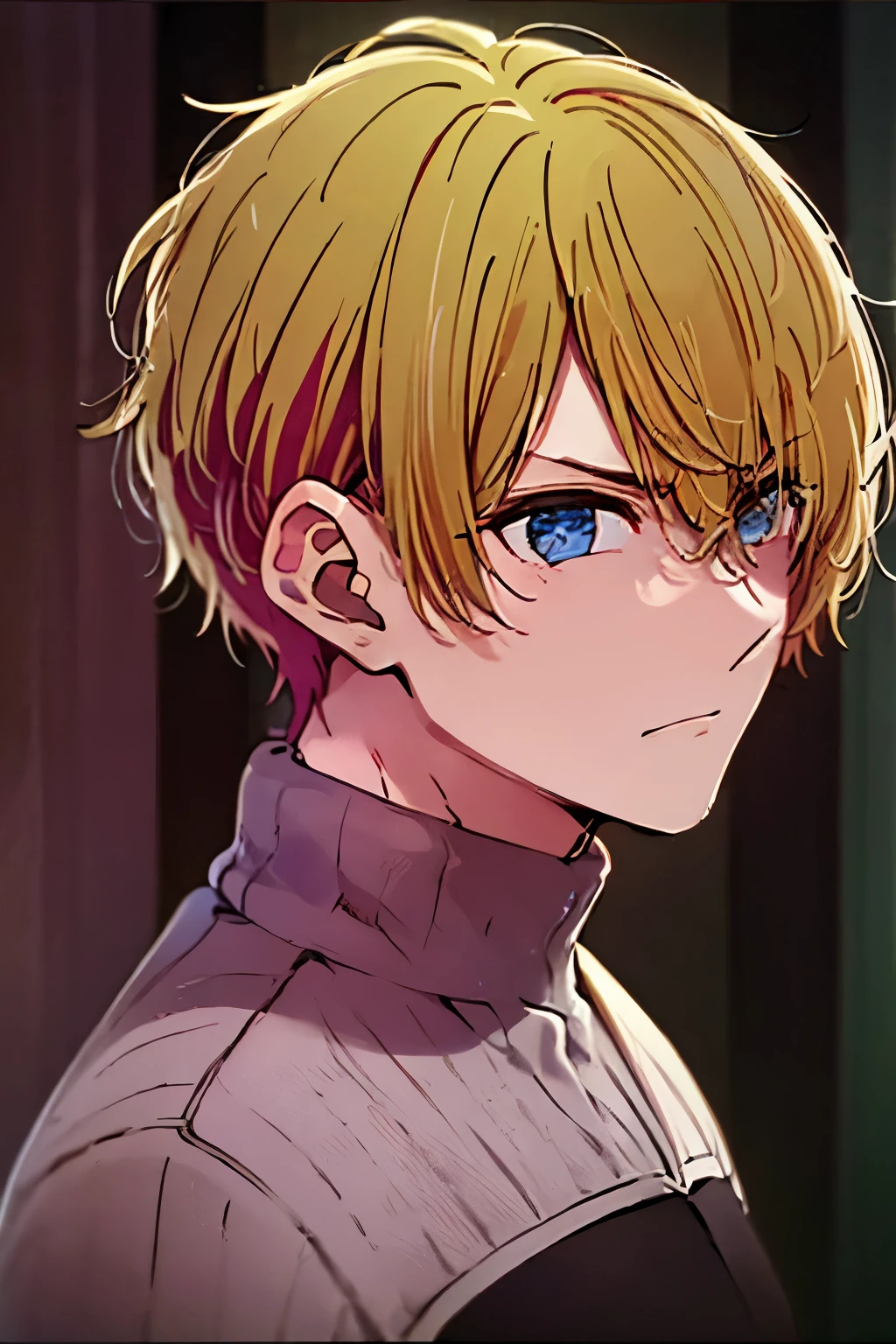 masterpiece, best quality, high quality, 1boy, solo, male focus, looking at viewer, upper body, hoshino_aquamarine, star-shaped_pupils, ds9st yellow and black uniform,ds9st operations, deadpan annoyed pissed off angry