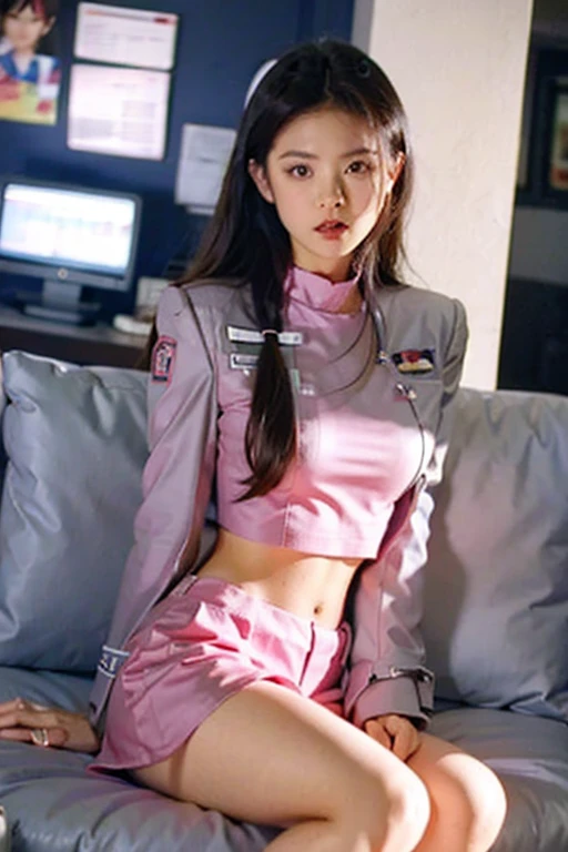 White undercoat with lots of frills、White panties with lots of frills all over them、Lots of floral patterns