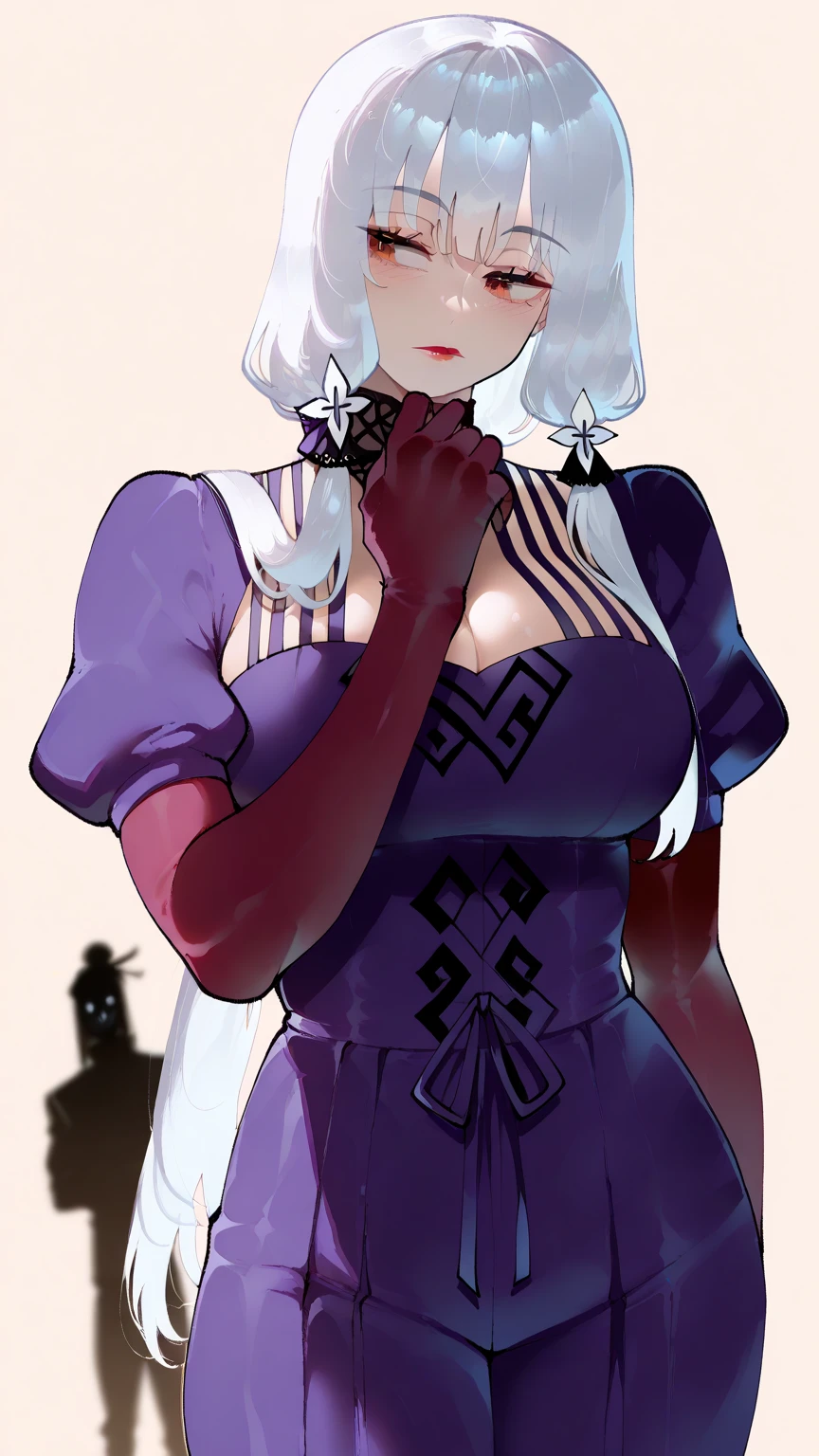 masterpiece,high quality,highres,1girl,solo focus,<lora:cogito-v1-wasabiya:1>,cogito,hair over one eye,grey hair,grey eyes,dress,hat,park,park bench,small breasts,cleavage cutout,