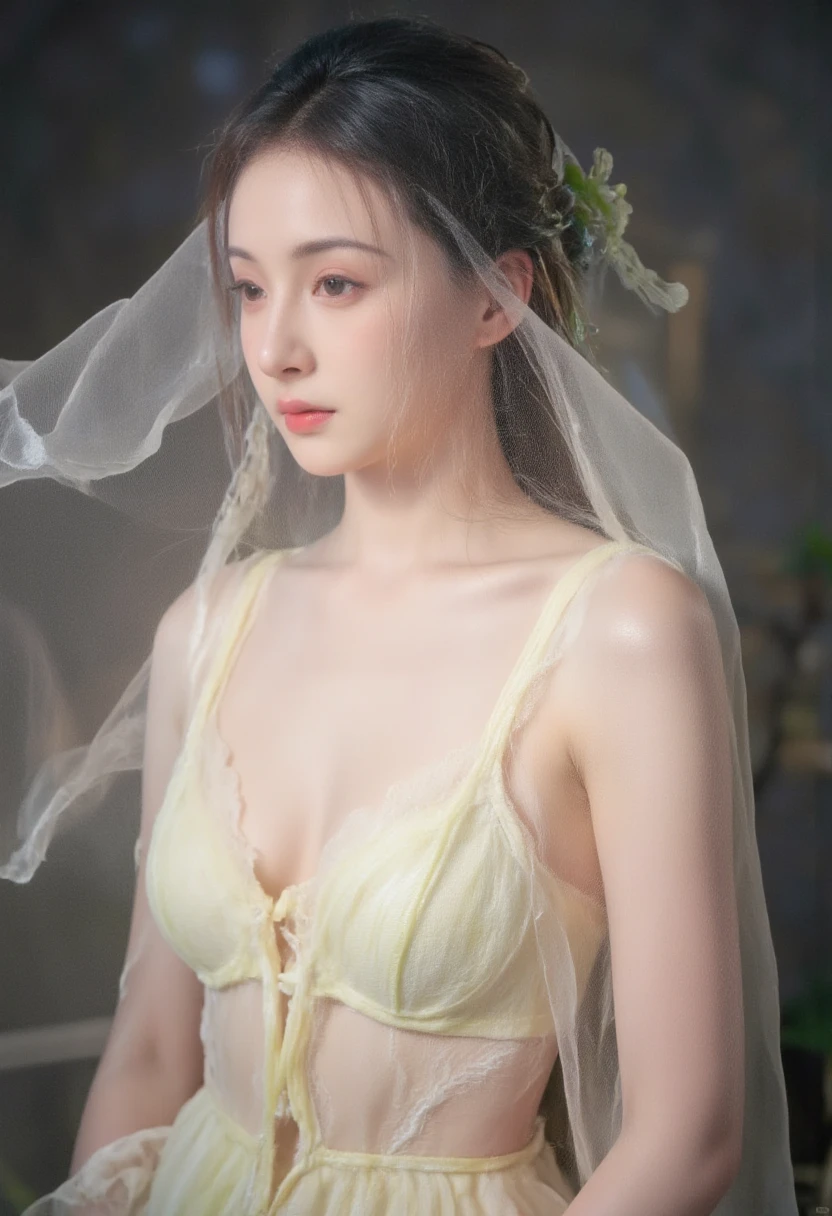 Diffuse lighting、 Highest quality, High resolution, unity 8k wallpaper、Supersaturation, Japanese、1 female、23 years old、Highest quality、8k、超High resolution、Clear photos、Professional Lighting、Light、Very short hair、smile、Ultra slim、Tight waist、Upper body close-up、Slender body、Topless、Traveling Southeast Asia、Angkor Wat ruins、Buddhism、Solemn atmosphere、Sexy pose。Bold Pose、