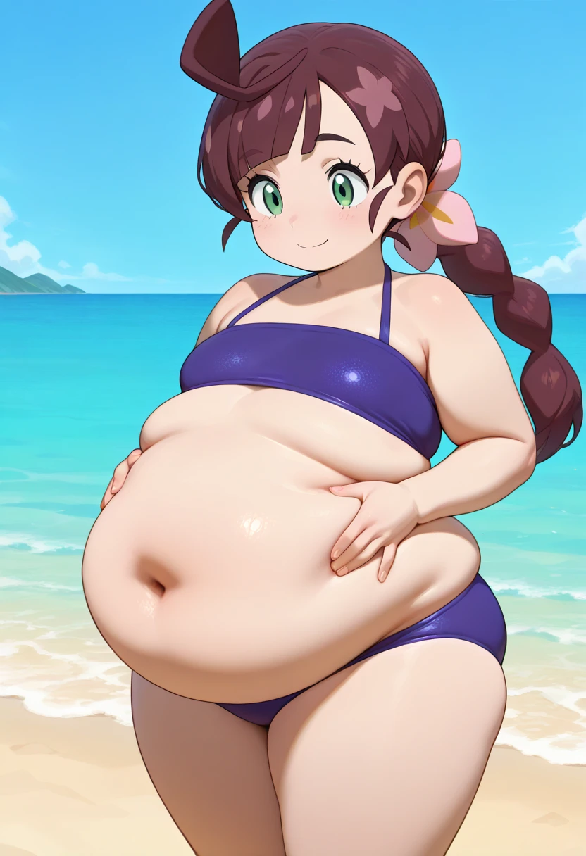 ((masterpiece:1.2, highest quality)),(kawaii:1.2) break (Full body chibi character), (Big Head),cute break obese break lace panties,topless,pussy juice break (Light brown hair),Low Twintails,((Bangs Bangs)) BREAK Dutch Angle,open legs break beach