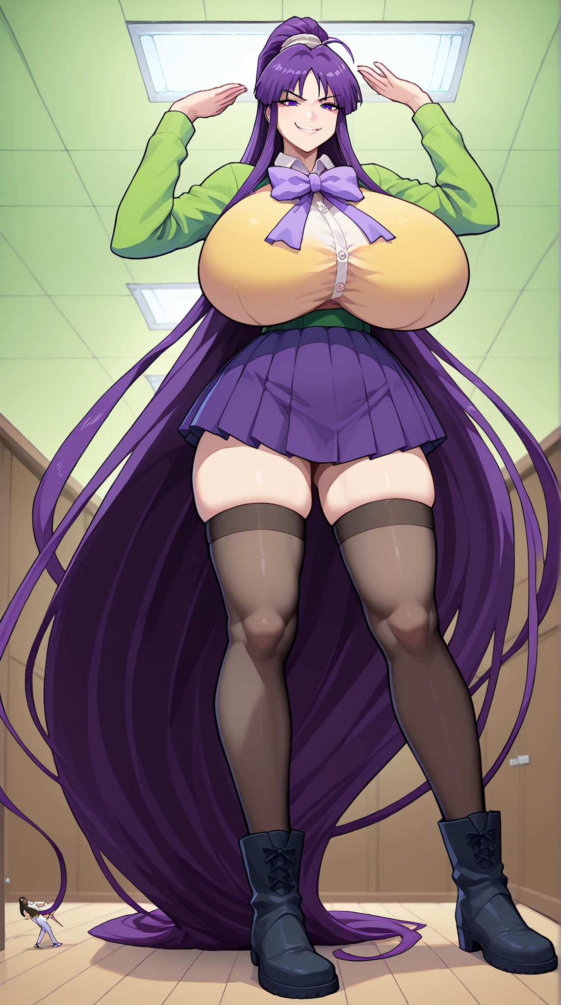 girl, Futaba, white socks, no shoes, full body pov, teasing hips posing, fetish, standing at doorframe for a seductive pose, exhilarating bulge, thicc thighs, [ k digital art ], anime artstyle, bright sun, oily shiny skin, short hair, succulent girl figure, enhanced penis gland, a fit seductive horny dickgirl, navel, underboobs, large veiny see through clothed erection, expressive eyes, perfect face, masterpiece, ultra details, hdr, best quality
