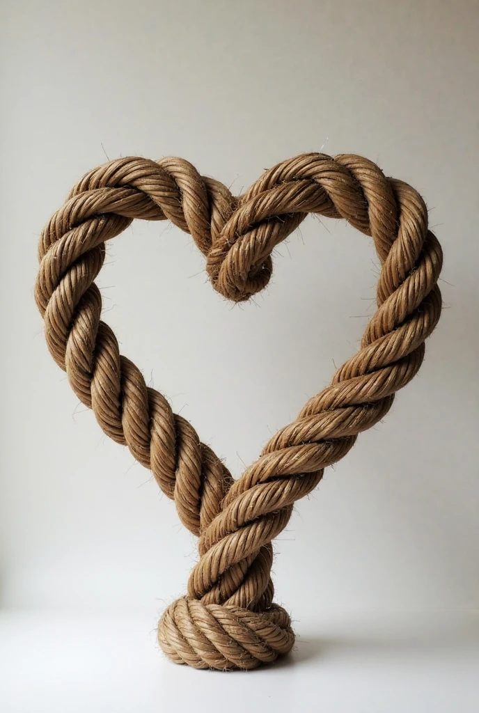 A rope to hang people in the shape of a heart where the neck goes