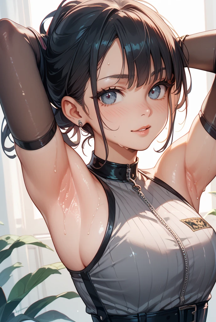 ((unity 16k wallpaper, masterpiece, best quality, ultra-detailed, extremely detailed CG, caustics, cinematic lighting, detailed, beautiful detailed eyes)), ultra high resolution, fine skin, (cute: 1.2), ( 12 year old girl), ((Old School Swimsuit: 1.2)), Summer Air