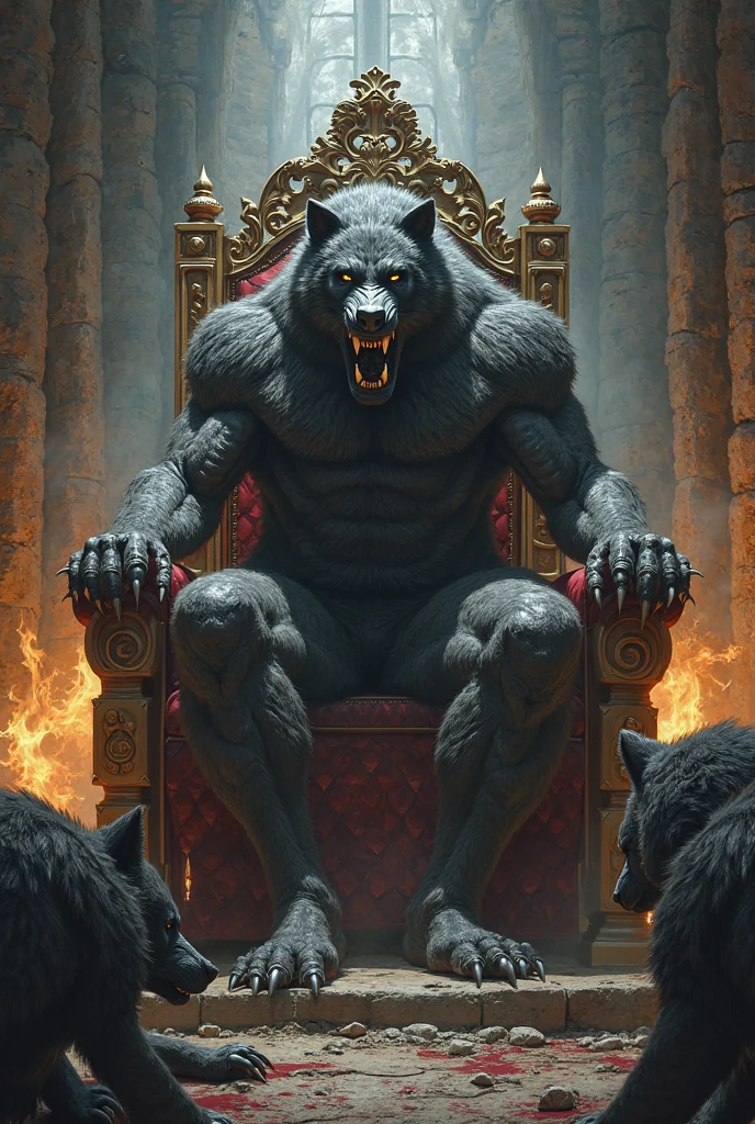 fantasy couple alpha wolf king x human slave