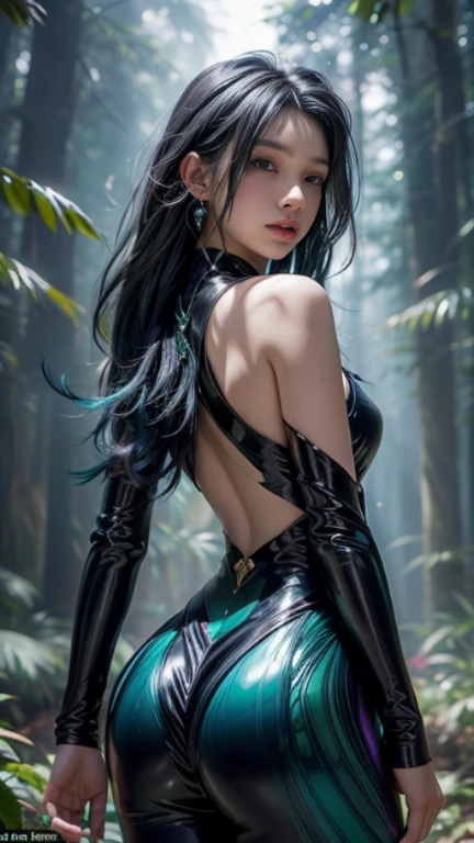 Male demon hunter long black straight hair green eyes two guns --auto --s2
