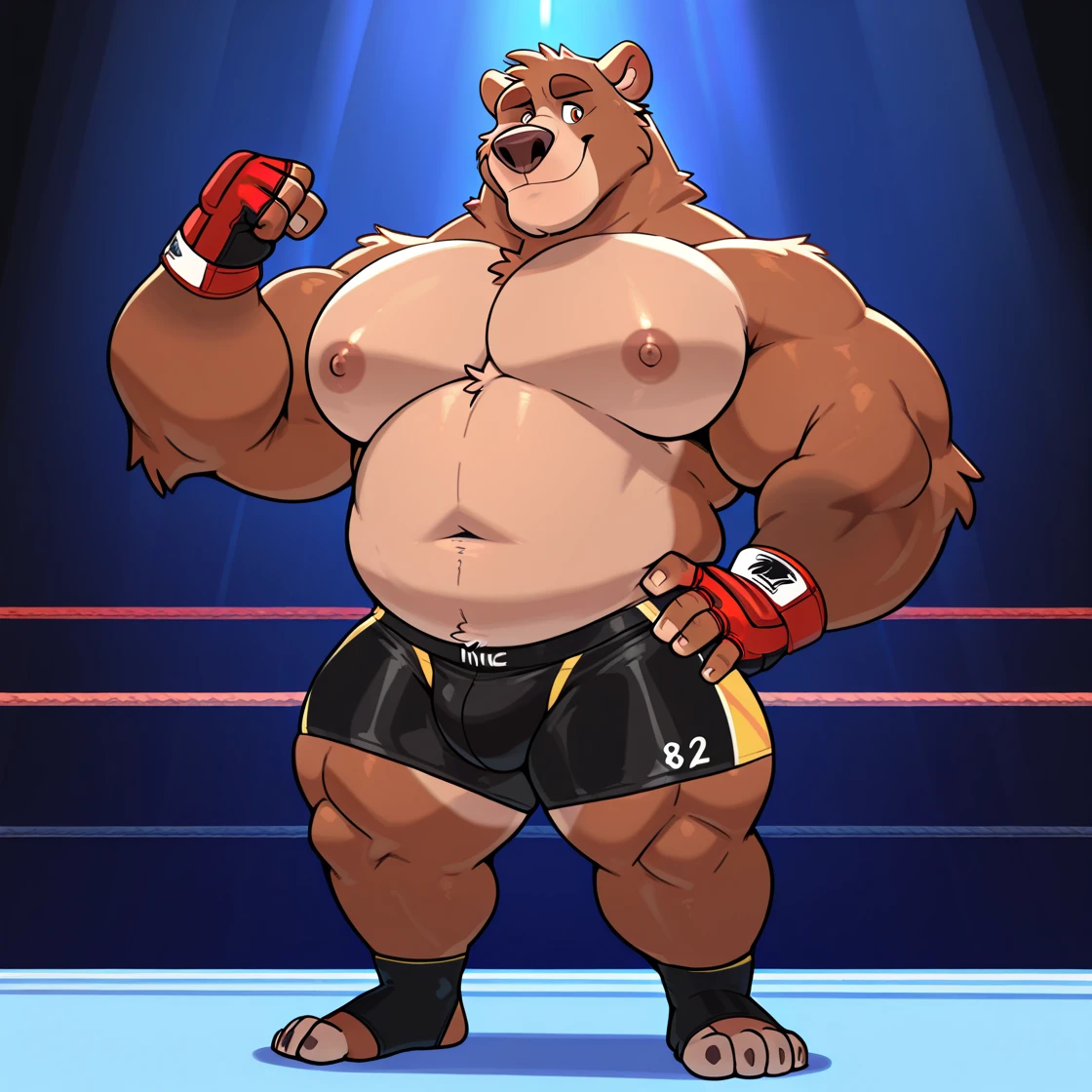 Russian style,Bear Man,strong,Wrestling,Detailed character details