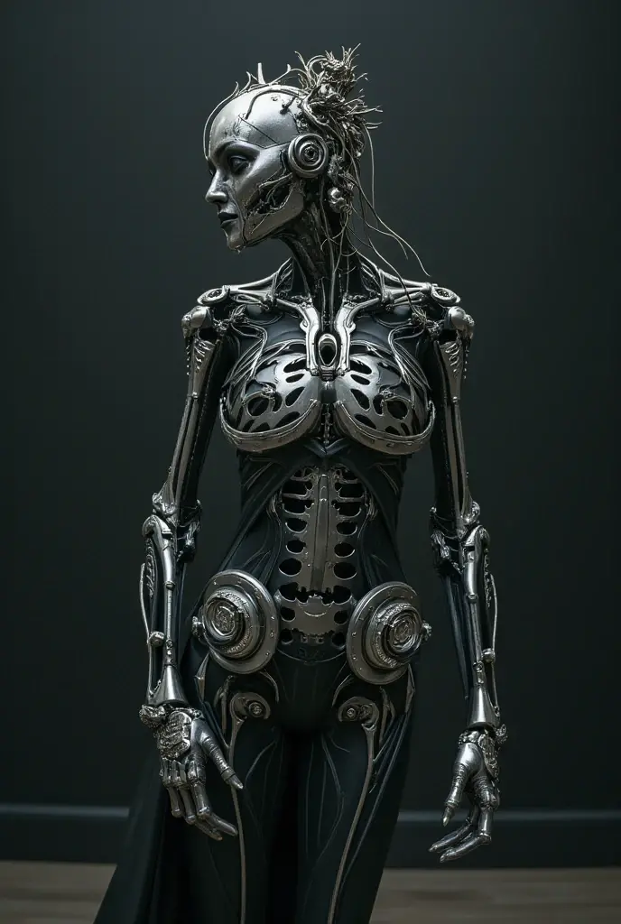 1mechanical girl,((ultra realistic details)), portrait, global illumination, shadows, octane render, 8k, ultra sharp,metal,intricate, ornaments detailed, cold colors, egypician detail, highly intricate details, realistic light, trending on cgsociety, glowing eyes, facing the camera, neon details, mechanical limbs, mechanical vertebra attaching to back,mechanical cervial attaching to neck,sitting,wires and cables connecting to head, gigantic breasts, cleavage, bursting breasts, brunette hair, wide angle, huge ass, worm monster with a lot of teeth swallowing woman's head, abstract art, pixel art