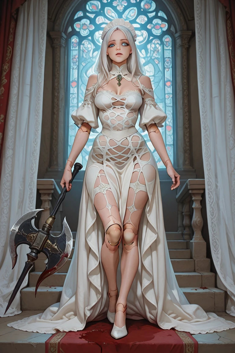 elf warrior, sexy white robe, blade dancer, sword, lace up sandals, panties, swirling robe