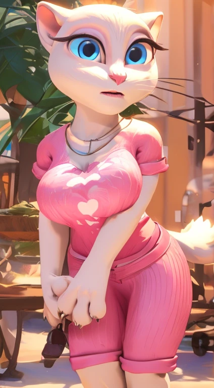 Renamon, courtesan clothes, correct anatomy, 8K, hourglass body, glowing eyes, natural lighting, realistic lighting, fresh, vivid, highly detailed, realistic, masterpiece, beautiful, big hips, big ass, 3D blender.
