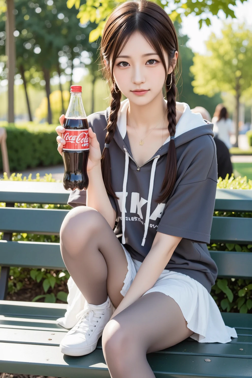 The 8k quality、Top image quality、超A high resolution、masterpiece、Photorealsitic、1 girl in、tense look、Trendy makeup、bob cuts、(off shoulder shirt、Slit skirt、Clothes that fit the body)、Cecessy、ciinematic light、The protagonist、the chaos、Super Slender、g-cup、(Do not wear underwear)、in a crowd of people、Number of people who are about to be crushed、Dynamism、a necklace、Beginning of the story、Magazine covers、Focus only on the main character、The best looks in the world、