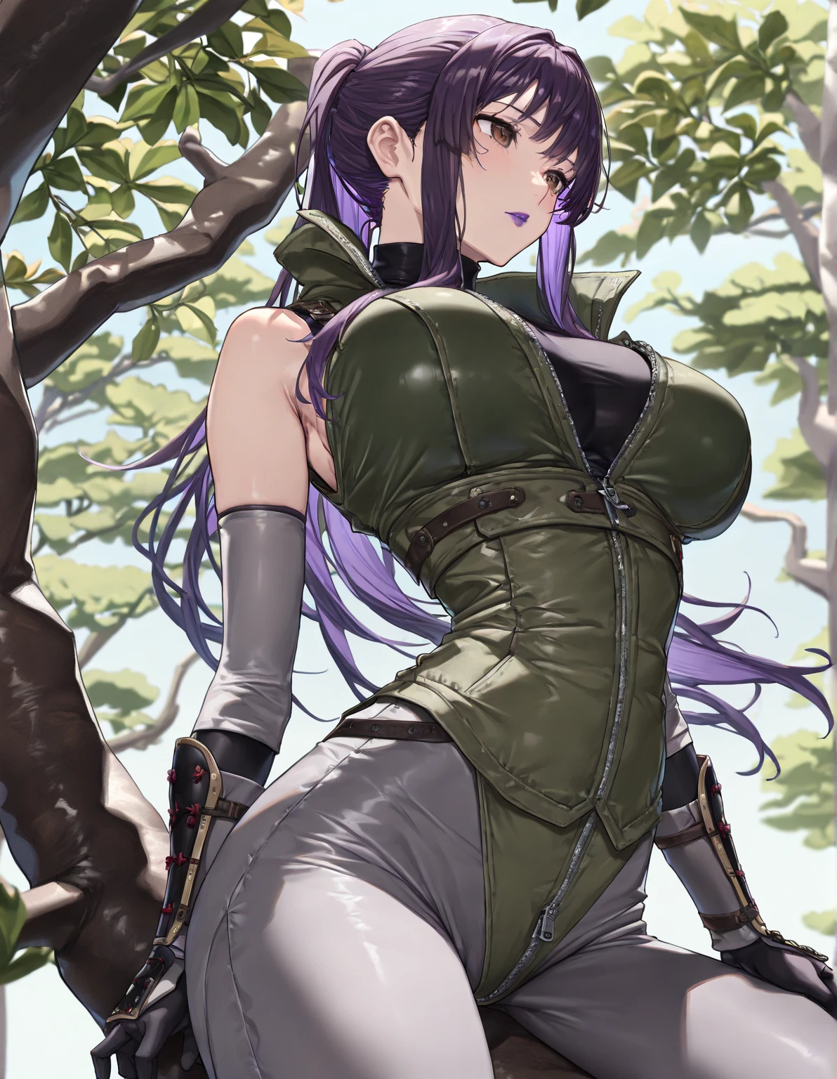 (8k, best quality, masterpiece:1.2), (realistic, photo-realistic:1.37), ultra-detailed, 1 girl,cute, solo, (tifa lockhart), ((Insanely huge gigantic breasts, ginormous breasts:1.6),(beautiful detailed eyes), (smile:1.2), (closed mouth), erotic pose, dancing, outside an industrial factory, depth of field, dark intense shadows, sharp focus, depth of field, good composition, green glowing light, Final Fantasy VII, (purple dress:1.3) choker, cleavage (full body:1.5), head rest, lips, pretty face, low-tied long hair, ((red eyes:1.3)), (night:1.2), intricate, bokeh, cinematic lighting, photon mapping, radiosity, physically-based rendering, (Tetsuya Nomura style), nsfw, perfect breasts, view from above
