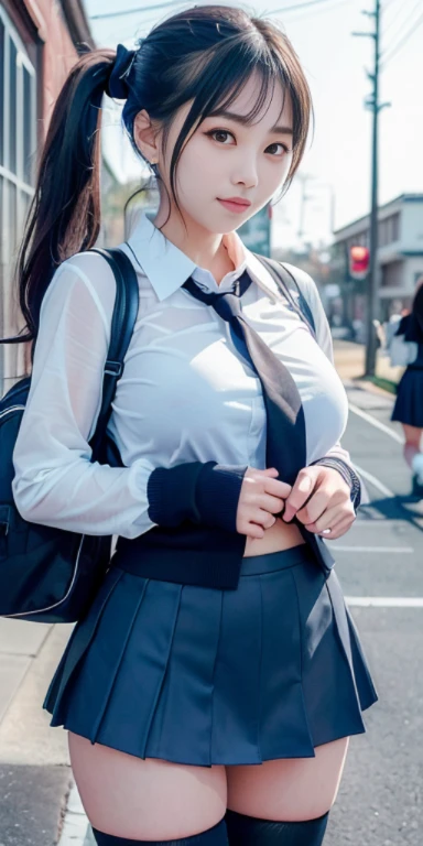 (8k、Raw、professional、highest quality、masterpiece:1.2)、(Real、Photorealistic:1.37)、supltra-detailed、(Portrait of an 18-year-old woman)、(Highest Detail Skin:1.2)、(Highest detail face:1.2)、1woman、18-year-old、Black Hair、Long Hair、High 、Japanese High 、 sup、The wind flipped her pleated miniskirt, Checkered Skirt、revealing her white lace panties.)、(station、Town、intersection、A beautiful girl lifting her skirt in the middle of a crowd、)