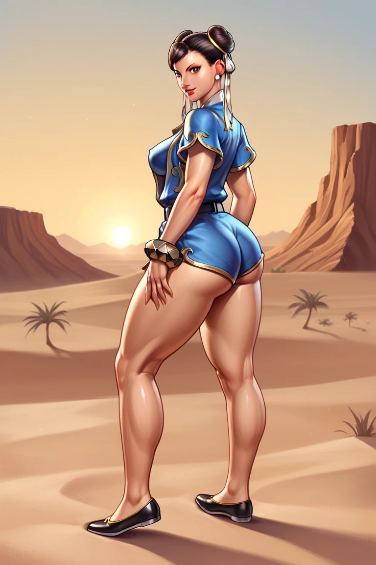 (high quality, best rendering), (beautiful girl, cammy), (bomb, pin-up style), hot, back, perfect ass, floss, perfect body, fitness, blonde, two long braids, elaborate hair, deserted beach, almost naked, psychopath, crazy face, body turned forward, squatting, legs spread, light green leotard, red beret, combat boots, pastel, center, scales to dimensions, camel toes,