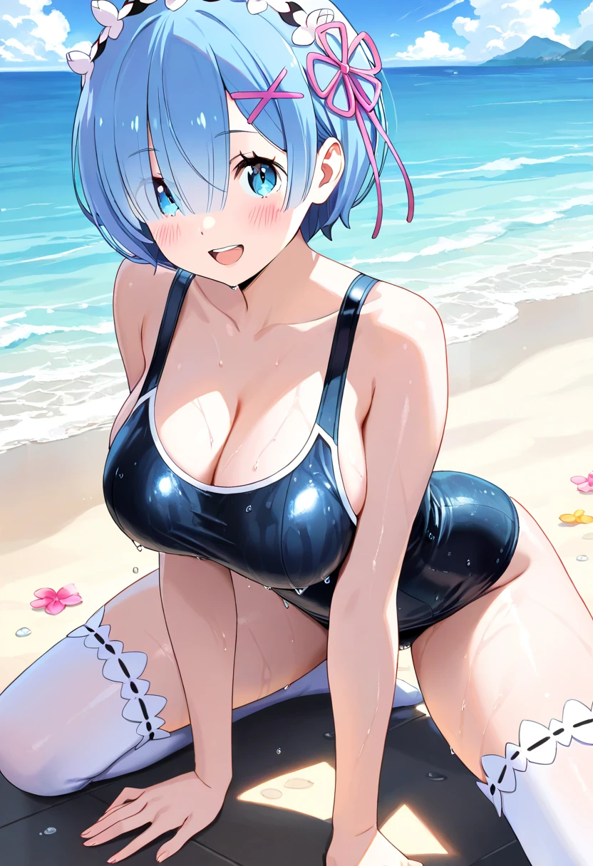 shark girl,furry,Cute Moe,big breasts,Good quality,Good resolution,Go to the beach,beach,black bikini swimsuit,snorkeling,The weather is hot, sweating, sexual arousal.,Good light and shadow details,shade,light and shadow under the sea