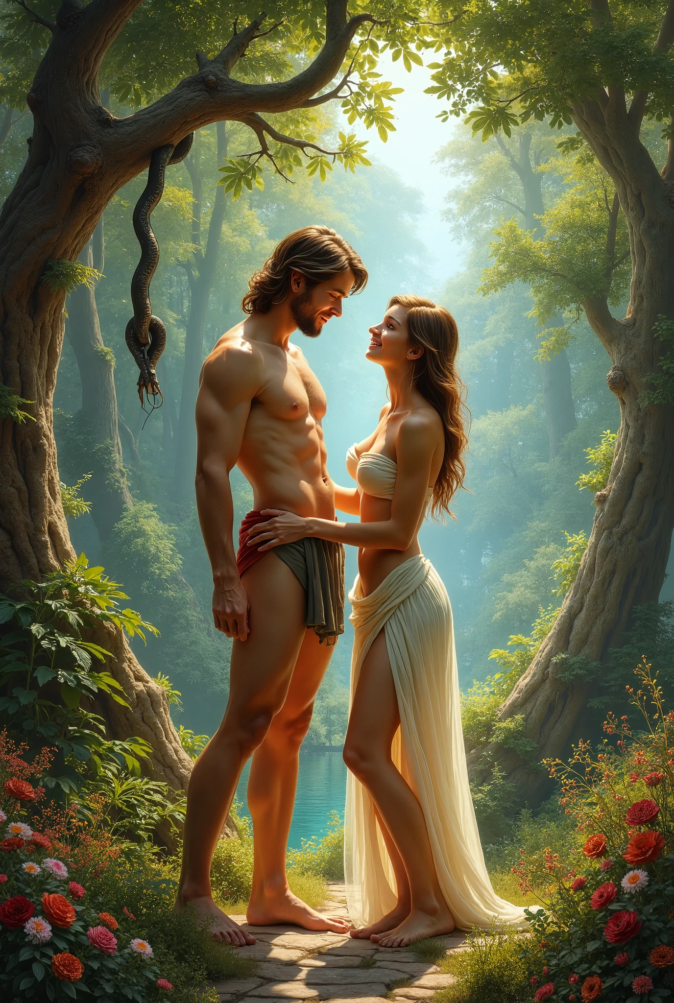 Adam and Eve in the Garden of Eden 