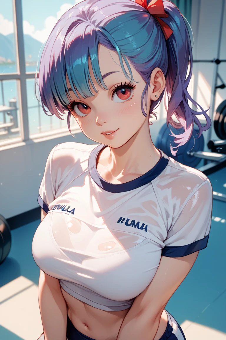 1girl,solo,cute,bigbreast,cleavage,short hair,lightblue hair,sporty,sports wear,sports bra,mini shorts,running,outdoor,morning,sunlight