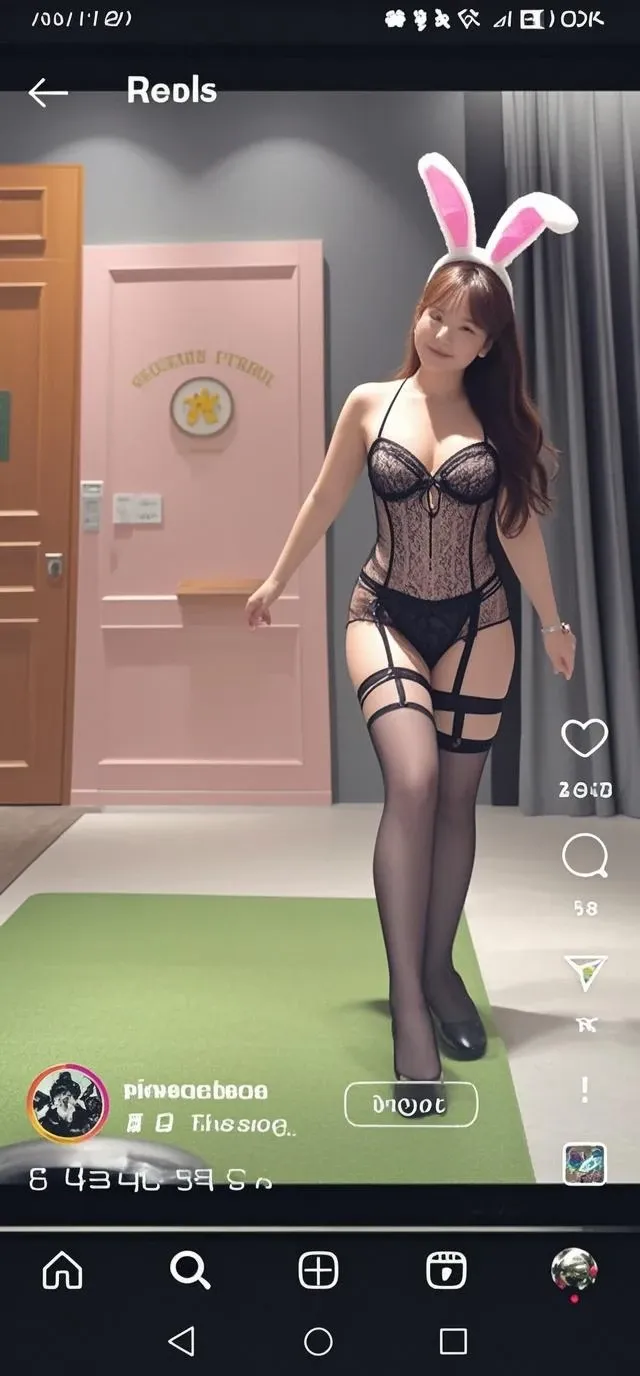 2 heads,Portrait of a 60 year old woman with brown hair, captivating gaze, brown eyes, wrinkles on her face, black pantyhose,She wears very sexy lingerie that exposes her big saggy breasts。, light makeup and red lips. 32K