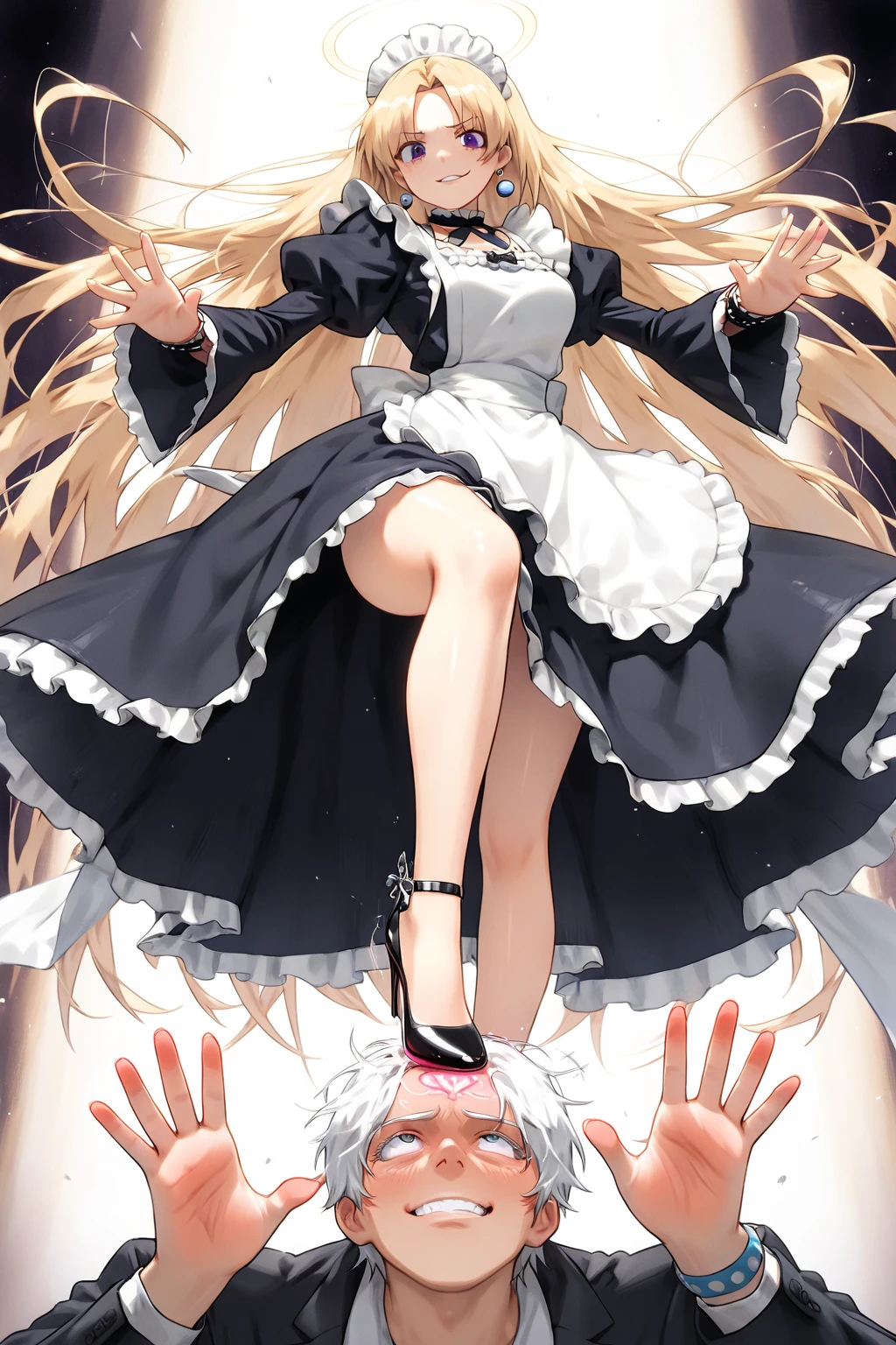 (ultra-detailed, best quality, ultra-detailed face, anatomically perfect body, shiny skin:2), (1 girl, have to pee, peeing herself, peeing, peeing self, very desperate to pee, have to pee, have to pee, peeing, peeing self, peeing, peeing self:1.3), (girl and other girls waiting in line public bathroom, frill long skirt, smock blouse, foot ware:1.4), (have to pee, hold crotch, knees together and feet apart, hand between legs:1.7), (leaning forward:1.5), (erotic twist of the body1.3), (no pupils:1.5), (nose blush:1.5), (embarrassment:1.4), (flying sweat:1.5), (breathless:2), (alarmed, confused, squinting, looking away:1.4), (teeth:1.1), (girl can't stand up straight:1.2), (natural makeup), from side, from below, crotch focus