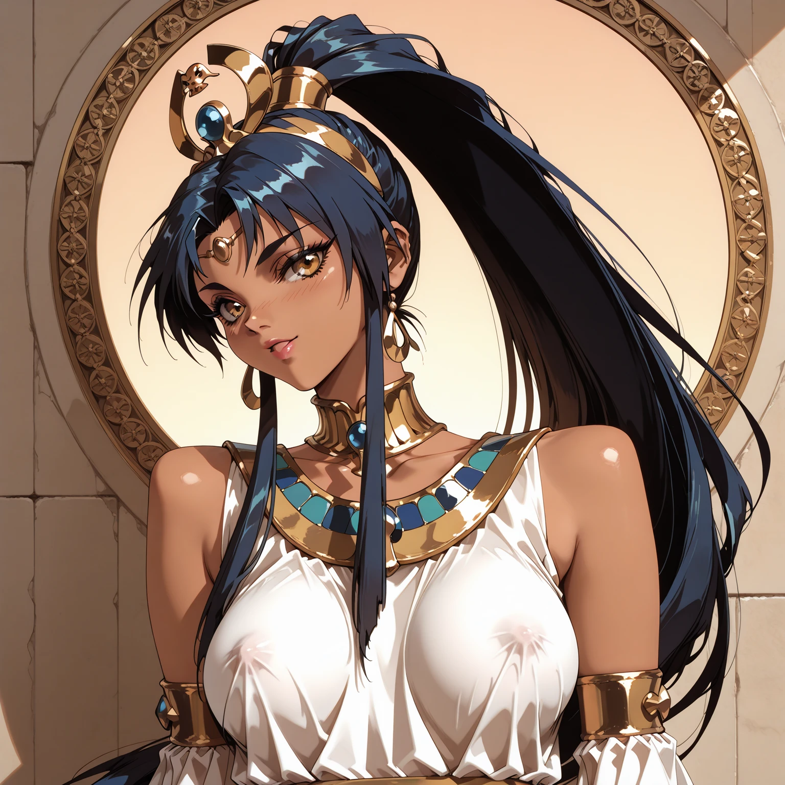 Simple White Background,sparkle,
barefoot,white dress,cleavage,collarbone, navel,bare shoulders, Gold leaf on head, 
<lora:fubuki_onepunch-KK77-V1:0.7>,bracelet, earrings, jewelry, gem,pearl necklace, gold necklace
Green eyes, black hair,bangs,short hair, 
<lora:Oda_Non_Style-KK77-V2:0.3>,<lora:more_details:0.1>,
1 girl, 20yo,Young female,Beautiful Finger,Beautiful long legs,Beautiful body,
Beautiful Nose,Beautiful character design, perfect eyes, perfect face,expressive eyes,perfect balance,
looking at viewer,(Focus on her face),closed mouth, (innocent_big_eyes:1.0),(Light_Smile:0.3),
official art,extremely detailed CG unity 8k wallpaper, perfect lighting,Colorful, Bright_Front_face_Lighting,White skin,
(masterpiece:1.0),(best_quality:1.0), ultra high res,4K,ultra-detailed,
photography, 8K, HDR, highres, absurdres:1.2, Kodak portra 400, film grain, blurry background, bokeh:1.2, lens flare, (vibrant_color:1.2),professional photograph,
(Beautiful,large_Breasts:1.4), (beautiful_face:1.5),(narrow_waist),