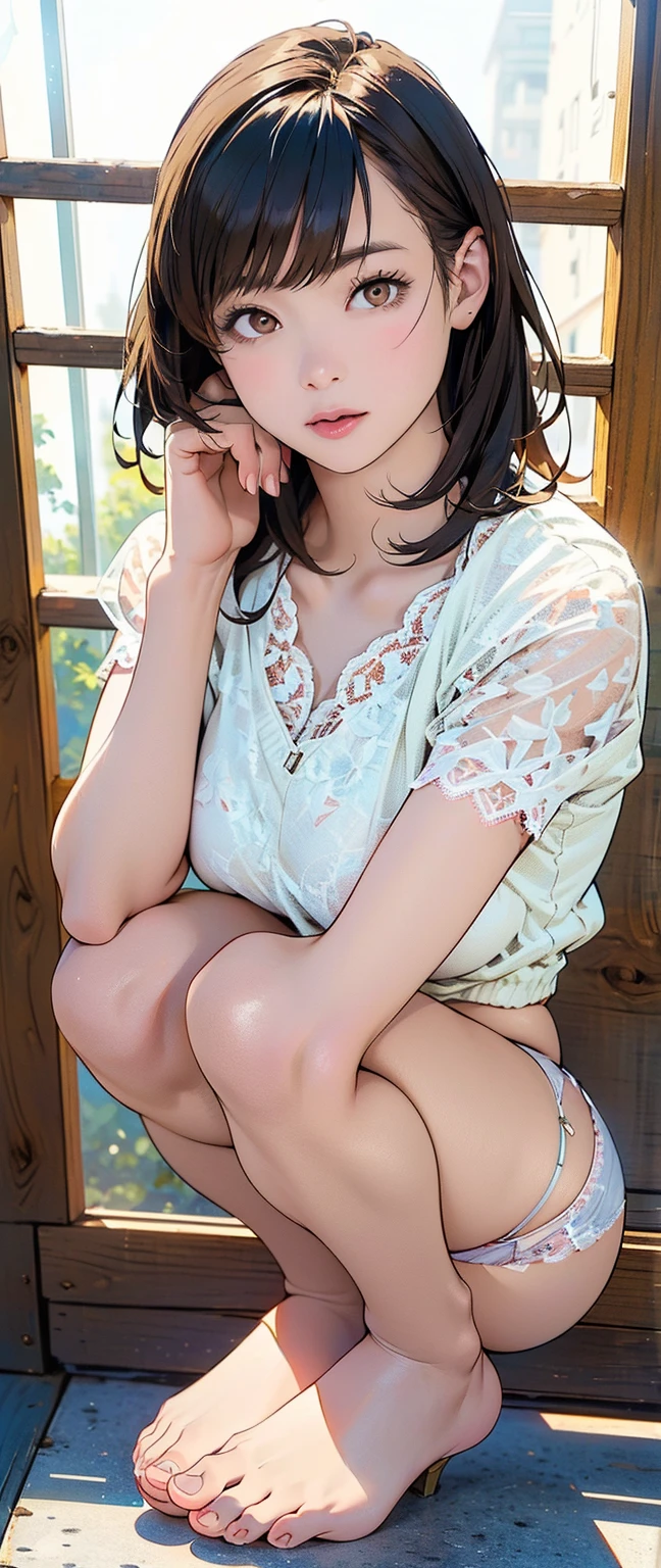(extremely detailed CG unity 8k wallpaper), (masterpiece), (best quality), (ultra-detailed), (best illustration), (best shadow), (absurdres), BREAK girl, sweat, steam, medium breast, looking at viewer, light smile,