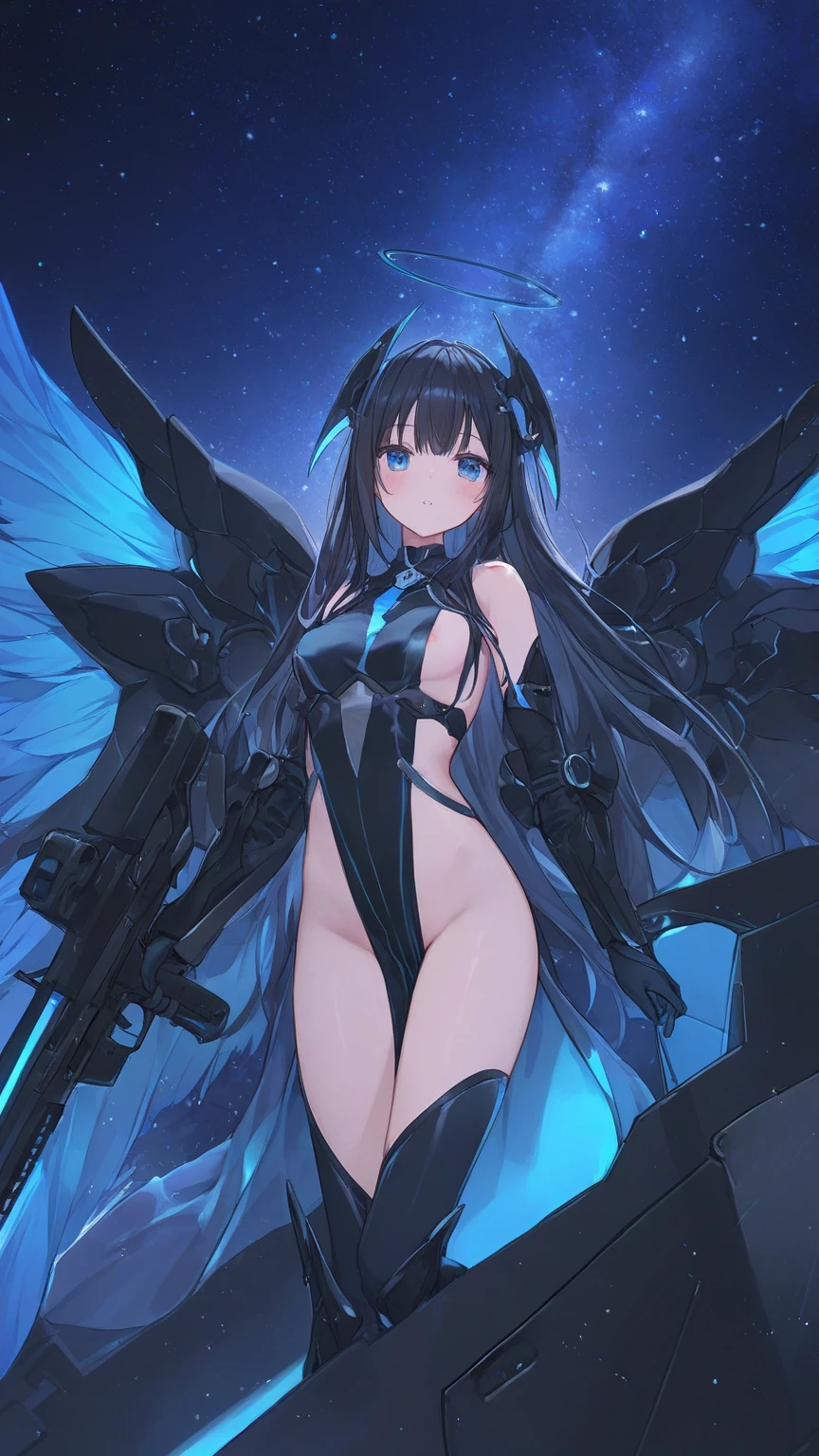 an anime girl, masterpiece, 4K,detailed, best quality, no bad anatomy and fingers, dynamic pose, Action Painting, a beautiful young cyborg girl, smile, taking off into the sky, blunt bangs, flipped medium hair, super detailed skin, FINAL FANTASY 12, make-up, cool mechanical wings, the city of Monaco, Ryu Fujisaki, Hayao Miyazaki,