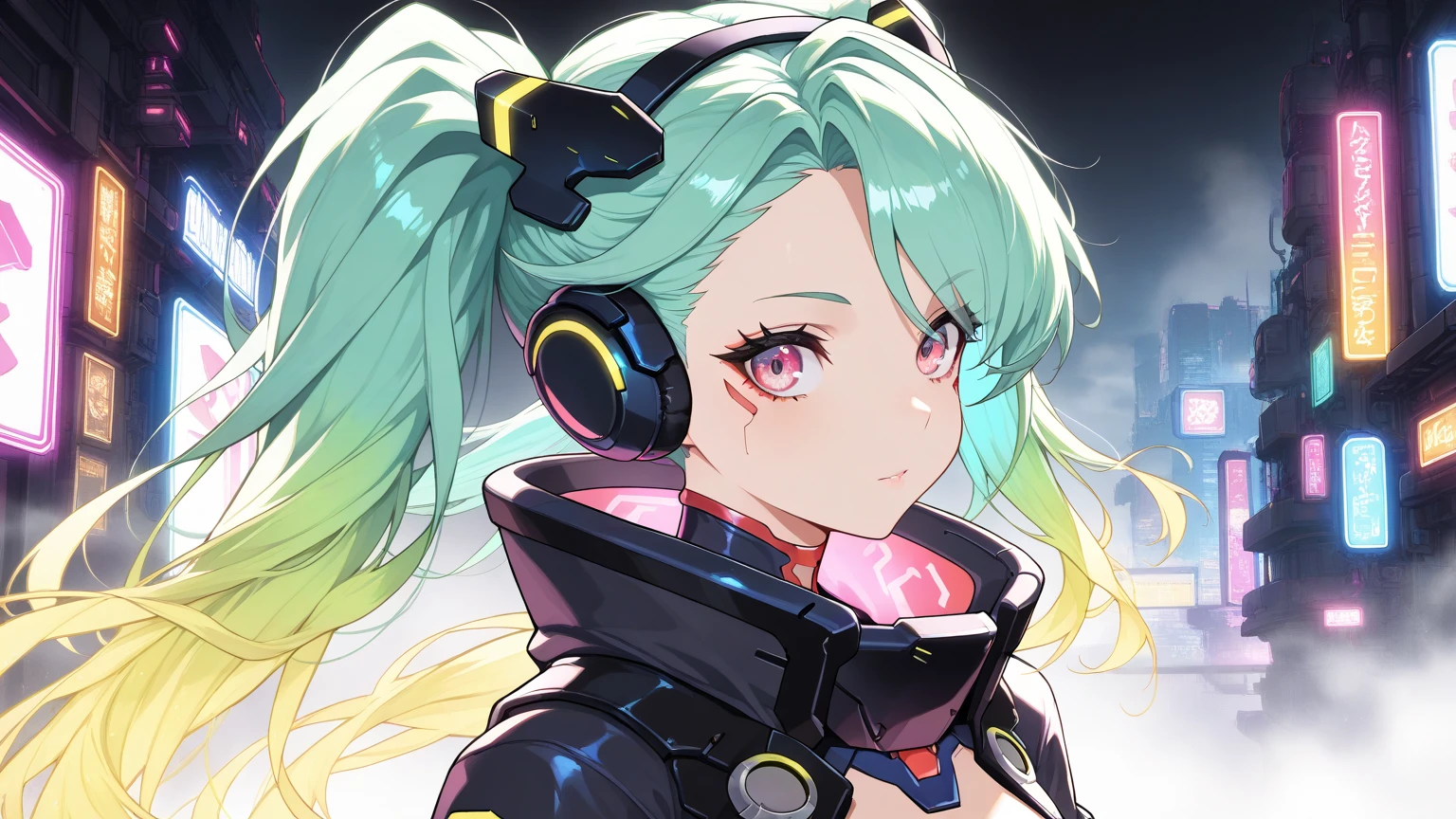 （Equestrian machine):1.3、乗馬マシーンにstraddle、straddle:1.3,Tubes and cables、holds the smartphone in her hand、(Interior of white cyberpunk futuristic space station)、1 girl、solo、full body painting、、Sweat、tears、heart-shaped pupil、、Steamed body、(blue and black ):1.2、(Futuristic   space suit):1.1,headphone、V arm、(blush:1.3)