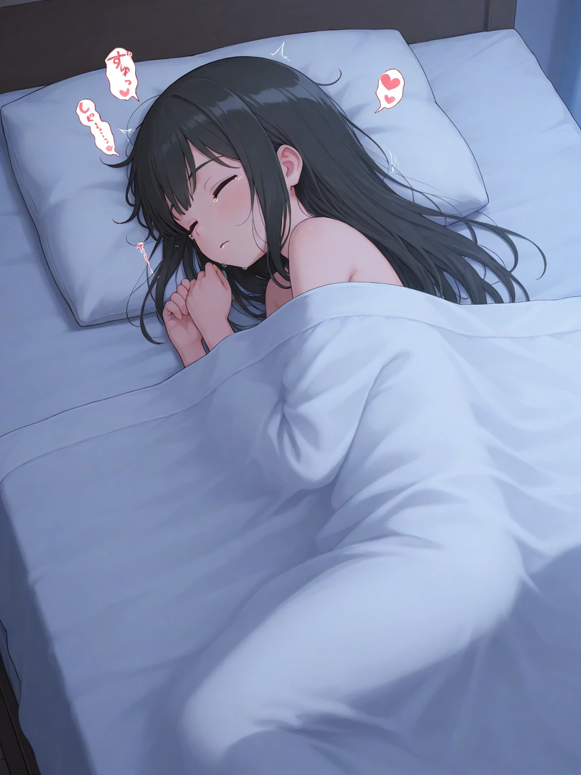 Lots of giant silk pillows. Princess Squirting. Blushing. Drooling. cry. naked. Sweaty. Luxury bed.