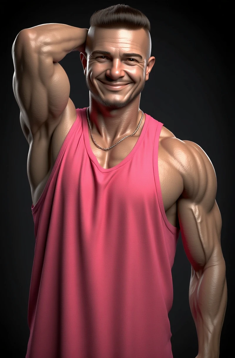 best quality, masterpiece, hyper realistic, extremely detailed, "1" text in neon lights in the background, huge bulge in white jockstrap, extremely handsome filipino man, molesting himself, grinning, muscular bodybuilder, half body, fill frame, dark cinematic lighting, extremely dramatic shadows, no background, perfect face, perfection, no signature, no logo