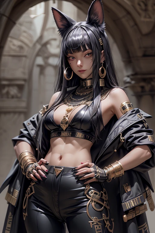 (masterpiece, best quality, detailed), 1boy androgynous and effeminate , solo, looking at viewer, candace, (pale skin, white-skinned boy androgynous 1.3),  no breasts, short hair with long locks, sidelocks, long hair, black hair ((heterochromia)),
 white short,, white pull, basement, (black:1.5), dimly lit, ojou-sama pose, He has an indifferent expression 