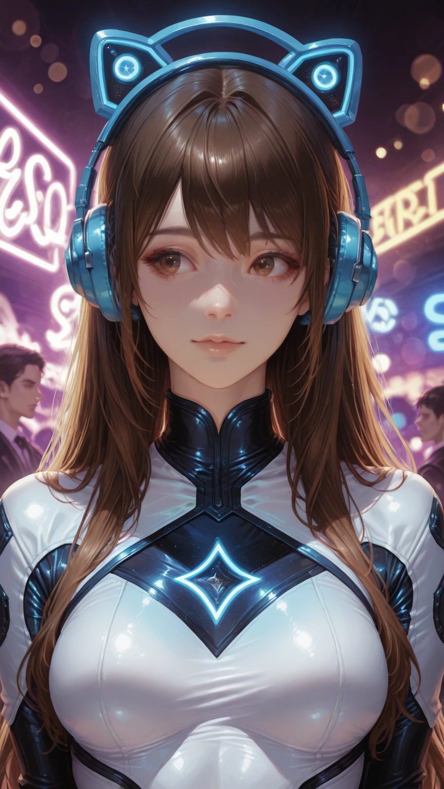 animetoreal,soft light, masterpiece, best quality,high quality,delicate face, realistic,photorealistic,1girl,,d.va(overwatch),1girl, headphones,long_hair, brown_hair, facial_mark,whisker_markings, bodysuit, pilot_suit, white_gloves,,in kitchen,floating_clothes