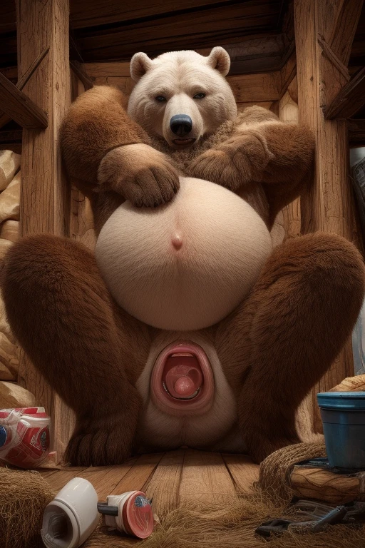 (((solo))), ((((((feral bear, bear tail, raised tail, close up, spreading legs, realistic fur)))))), (((((huge puffy, butt focus, bedroom, huge balls, hyper anus, anal beads, beads in anus, anal, anal beads penetration, anal beads, butttoy))))), wide hips, legs wide spread, wide shot, close-up, Wide-Angle, masterpiece, high details, high quality, best quality, highres, HD,