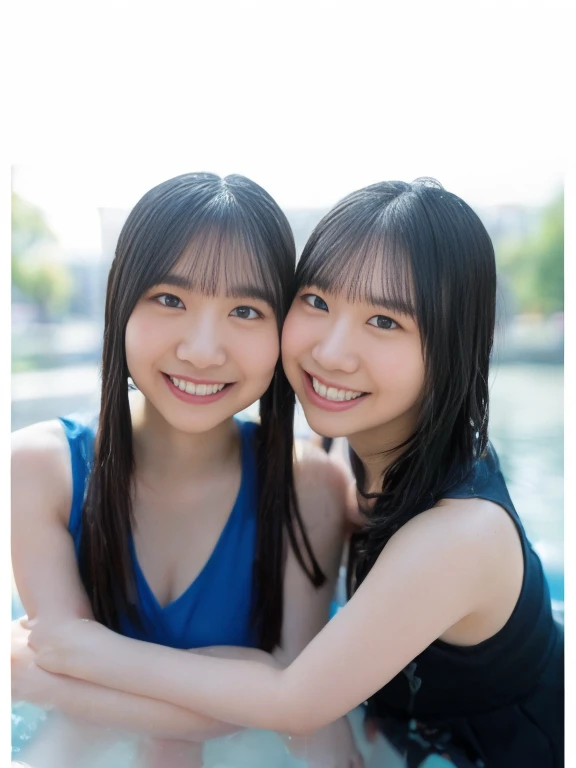 a woman,1 girl,black hair, hair bobbles, longeyelashes, solid circle eyes, light smile, mole under eye, piercing, light smile, shy, puckered lips, Surrealism, drop shadow, stereogram,  pov, atmospheric perspective, depth of field, first-person view, f/1.8, 8K, super detail, ccurate, best quality, highres, best quality,full body,professional lighting,Cleavage