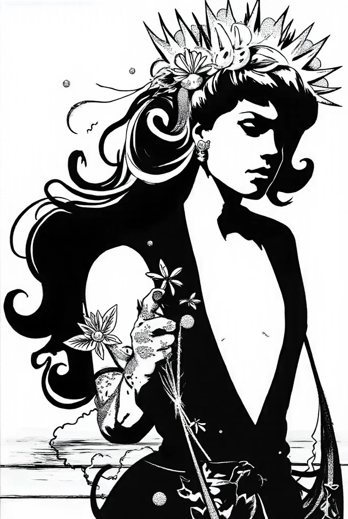 [[Highly detailed face]], [[Goddess face]], Yakuza Woman, Show all her tattoos, Full body image, She&#39;s covered in tattoos, Long black hair, High-quality images, Unreal Engine, Perfect skin texture, Goddess face