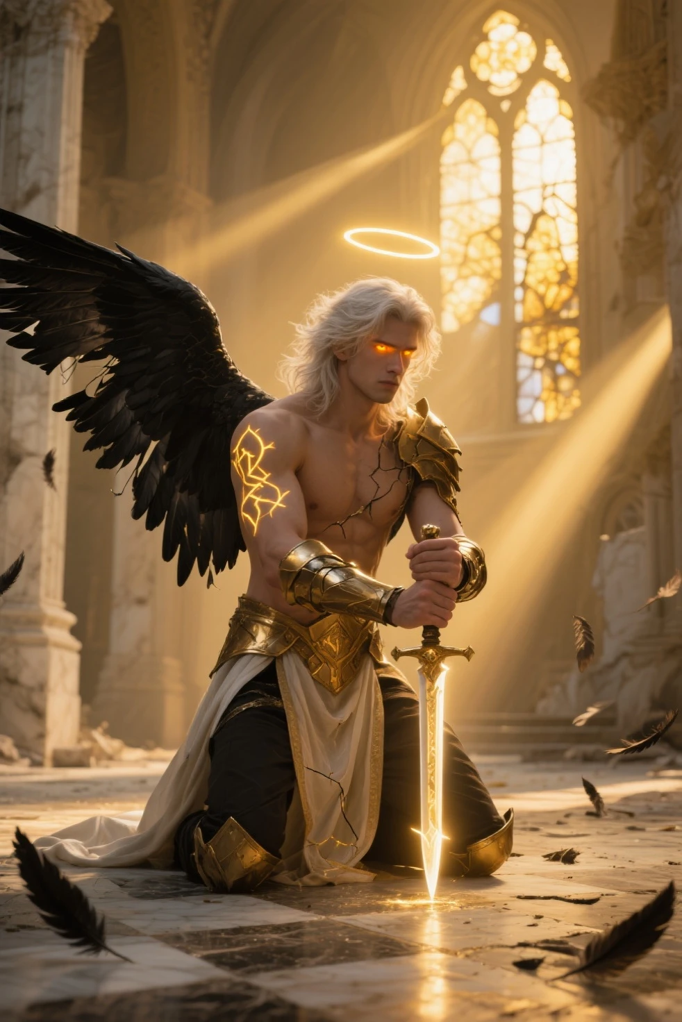 Lucifer was created by God as a "Querubim" perfeito, cheio de sabedoria e esplendor. He played a crucial role in heavenly worship, leading the angelic choirs and serving as guardian of God's holy mountain,