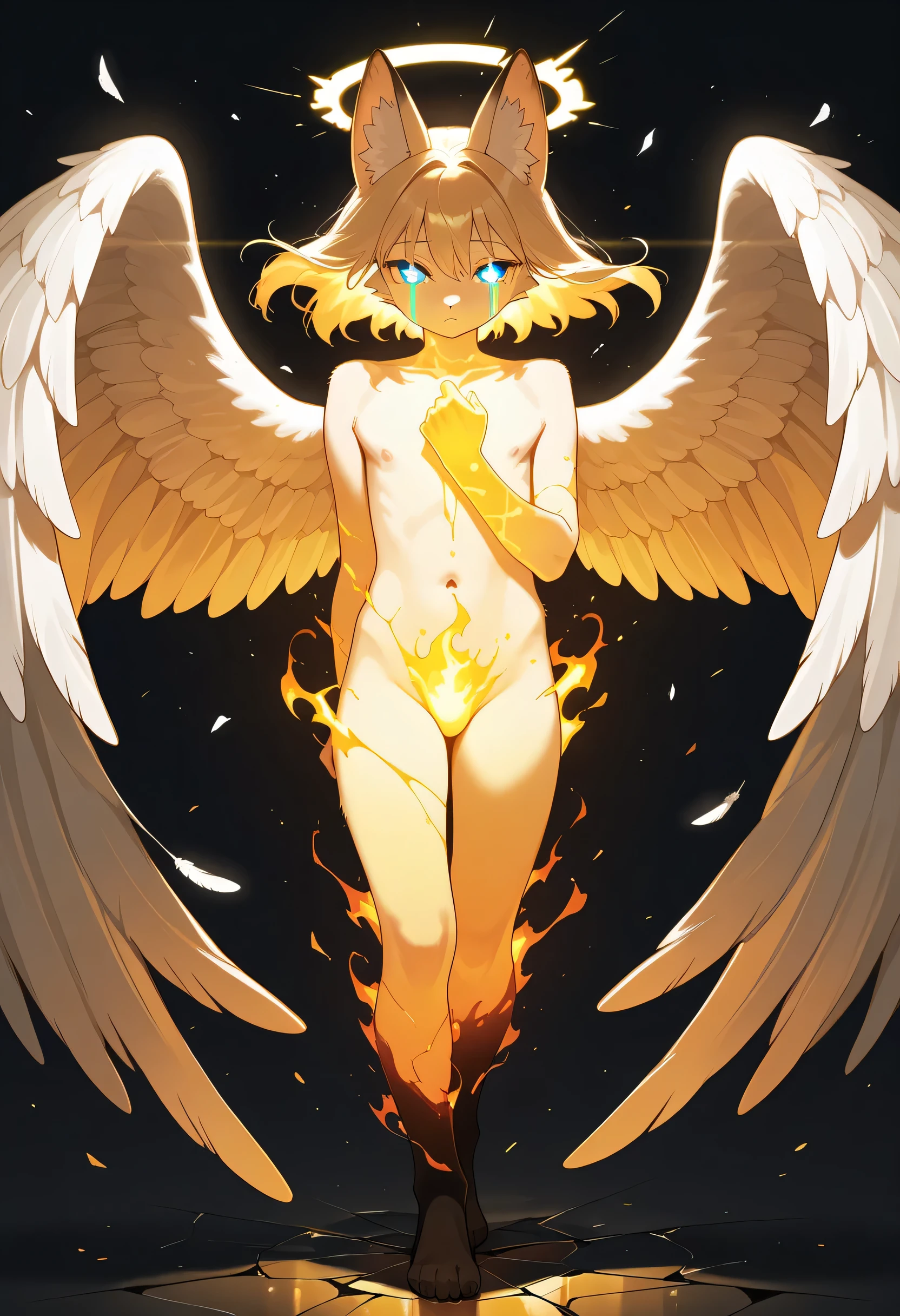 Draw a woman and two birds of prey on the clouds, The goddess's hair turns into clouds，Grab the clouds in the sky with both hands，Birds of prey have cheetah-like piebalds on their bodies，There is an aperture，Bizarre sky，alien worlds，
