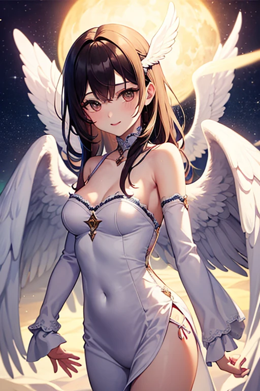 masterpiece, highest quality、Medium wide shot、cowboy shot、mature woman、Mya-nee、An angel descended on me、