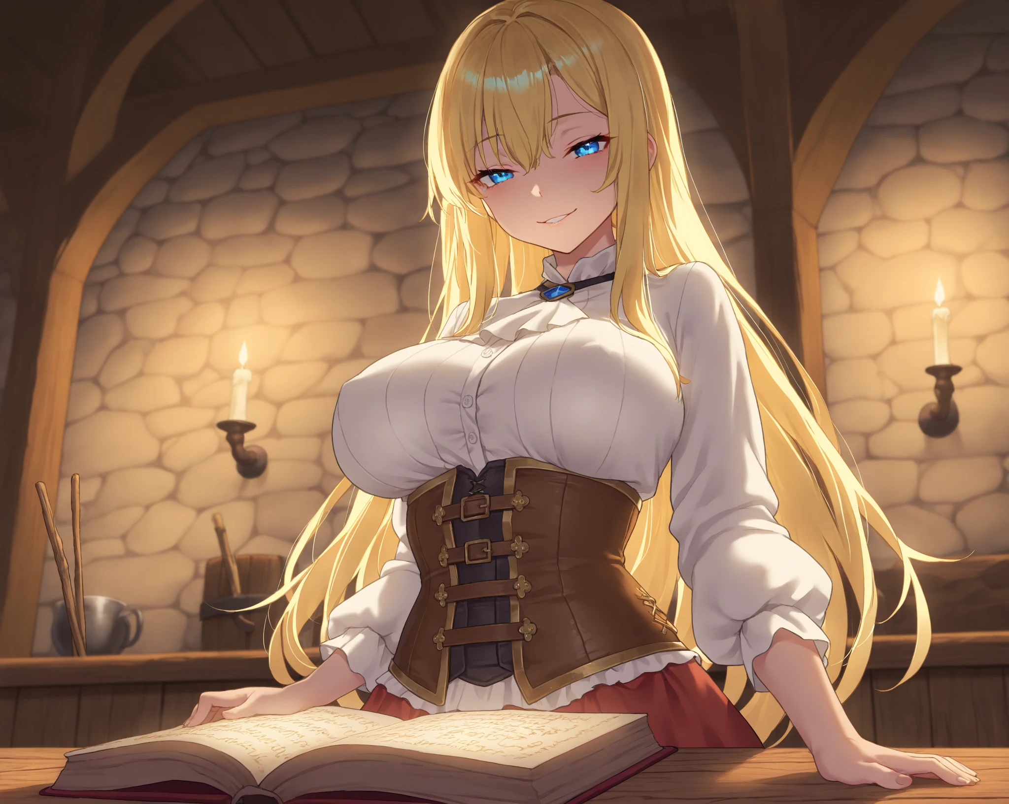 （Best image quality）,masterpiece,8k wallpaper,One Woman,22 years old,Europe,（（German folk costume））,(Blonde，Golden eyebrows)，(Glasses)，((Large Breasts)),Cleavage,((Brown Skin:1.4)),Sunburned skin，On all fours,Looking up at the audience,(Provocative smile)，blush，The background is a German village,Natural soft light,frontage,70 degree angle of view