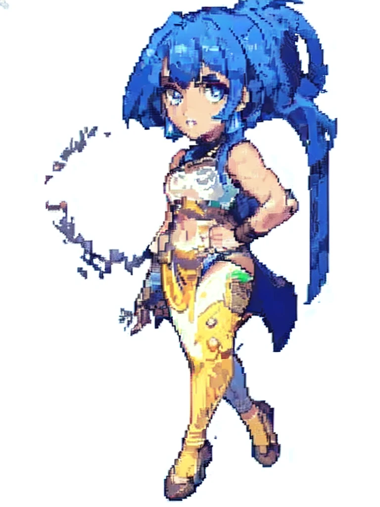 super deformed very attractive painter girl., mini body (best quality)+, masterpiece+ [(low quality)1.3, (worst quality)1.3],nwfs 2d