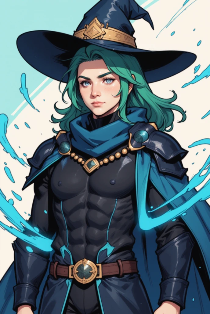 Blue Hair,Blue Skin,Black Cape,Cat ear,Character Liquid,Slime,There are lots of musical notes in the background