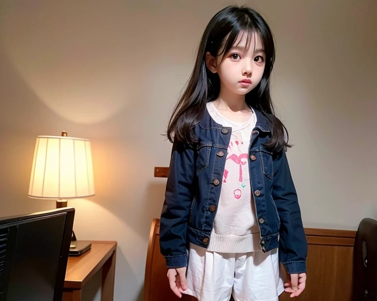 8k background, top quality, masterpiece, detail, youtube thumbnail, 7 year old child, eye drops, mother giving child eye drops tour, bed, window, korean, (K-pop idol:0.5), black hair, brown eyes
