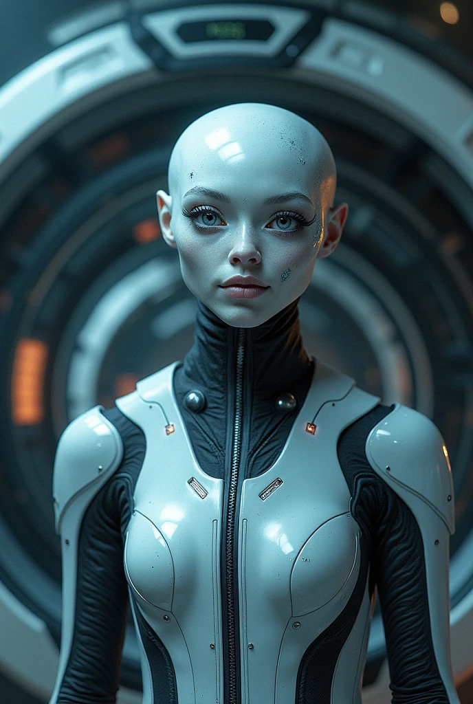 femalien, black jacket, white skin, smooth, spotless, upper body,
<lora:FemAlien:0.8>
