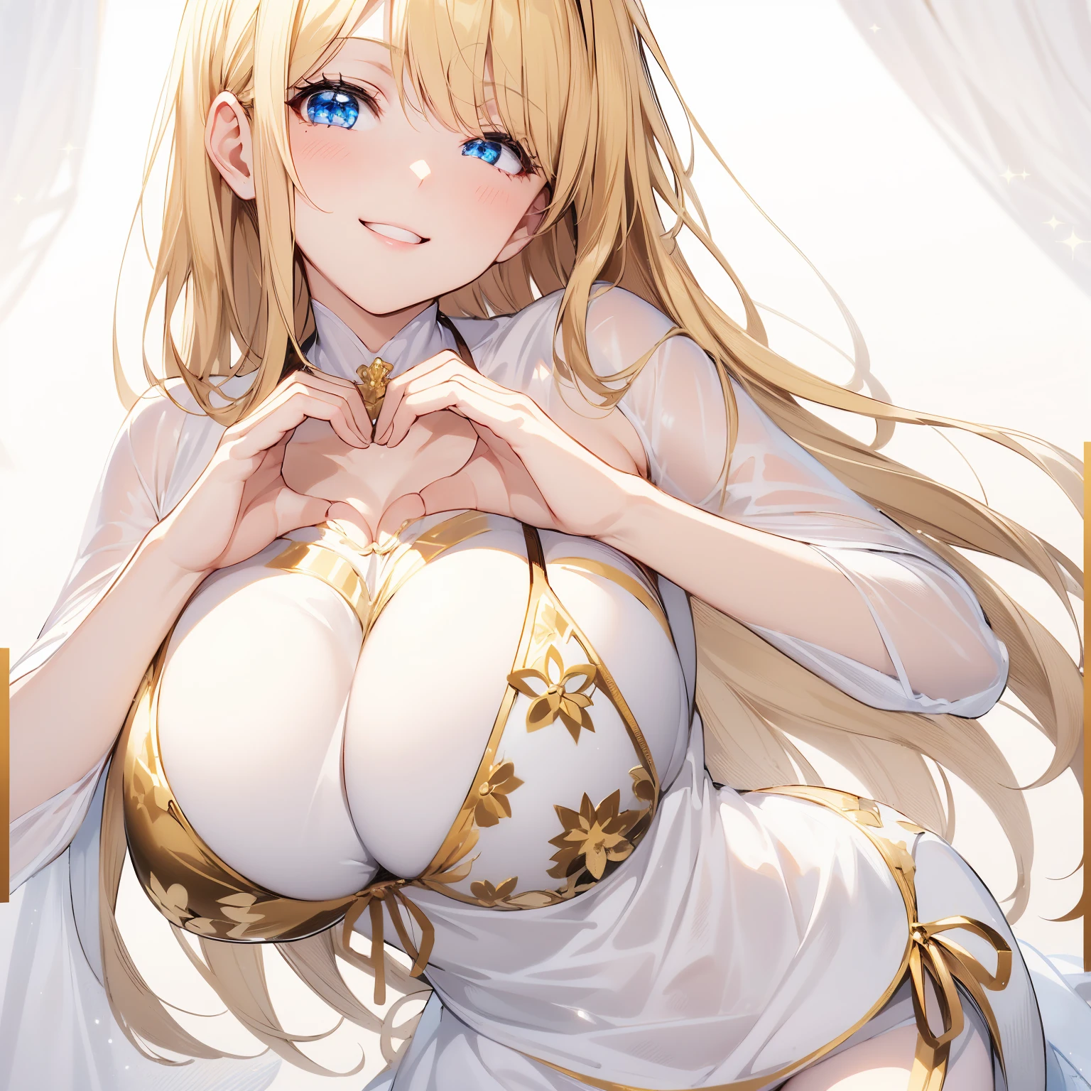 masterpiece, Highest quality, Official Art, Highly detailed CG Unity 8k wallpaper, Detailed Background, (Handcrafted by Guido Daniele), (Finger details), Mature Woman1, (Curvy), (Nuns),  (sitting in church), (Nuns gown:1.12), (Chest curtain:1.7), (Nuns skirt:1.11), (White Garter Straps Garter Belt:1.12), (Blonde long hair:1.12), (Hair intake:1.12), (Green Eyes:1.2), blush, (Loving smile, holy smile), ((Huge breasts:2.0、Sagging breasts:1.5、Long Breasts:1.3、sagging breast:1.5)), Tight waist, Shiny skin, (Cross Necklace), indoor, (Sacred Scene), (church:1.11), (Sunlight streaming through stained glass),(Mature Woman、milf),((sit、足を広げてsit))、Monastic Clothes、White panties、Photographed from diagonally in front、Confessional Pose、Clasp your hands in front of your chest、Close-up photo of the chest、naughty face、heavy breathing、Provocative smile、Sticking out tongue、on back、lying 、thigh focus、drunken eyes、pink_pubic_tattoo、spread_Legs