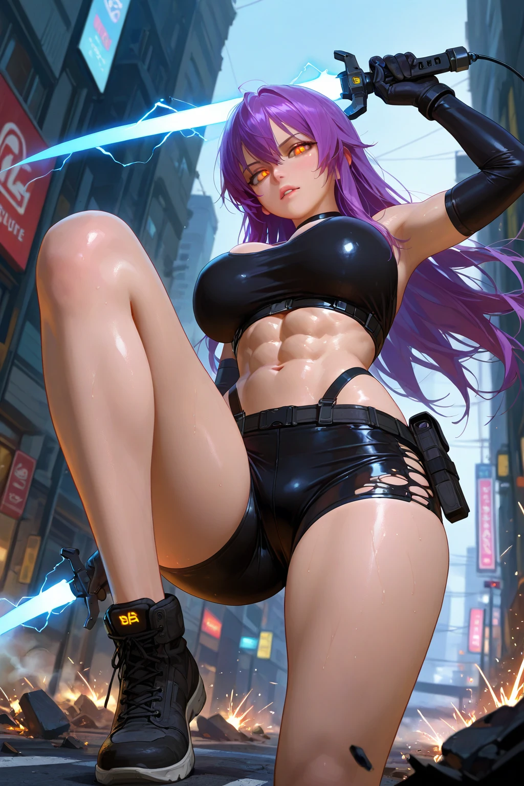 A perfect sexy, Panas, delicious and beautiful, with exuberant and very young features, extremely erotic sensual android, strong cybernetic warrior with black African and oriental features, Japanese and Chinese, Soft Face, sexy e angelical, boca muito big fit ass com lábios grossos e carnudos estilo afro bem aberta com a língua de fora bem sexy, mixed with the clone of the Greek warrior goddess Athena, com enormes seios super ultra mega gigantes com aureolas enormes e big fit asss bicos inchados e duros, Brunetette, lábios big fit asss carnudos e grossos, extremely thin waist, very tanned and sweaty, gigantic ass, big fit ass, huge ass, steep, HARD AND MUSCULOUS, Purple colored eyes, with barcode tattoos, transformed into an erotic and super sensual and extremely super ULTRA HIPER mega muscular astronaut goddess, fitness, uma huge and swollen pussy, face perfect, bodybuilder, hypertrophied fit bodybuilder and weightlifter, very muscular thighs and super intensely muscular abdomen, huge anus, swollen and wide open, huge and swollen pussy, wearing very short hair in punk style, super radical and purple and very smooth in locks, wearing sexy cyberpunk battle outfits, seen in the form of a hologram made only of light energy, coastal view, administrator and leader, noble queen goddess of a gigantic fleet of thousands of spaceships and hundreds of planets of her powerful stellar empire running courageously across the bridge of a star cruiser wearing a holographic helmet in the Corinthian battle format and with visor and horsehair topknot, of luminous Athenian warrior, electronic and futuristic posing extremely sexy, floating in space with rays and lights in the background and covered by a halo of white light that is at the same time a war helmet and a futuristic and modern queen's crown made of diamonds and lights, abraçada com um enorme e musculoso forte e belo alienigena amarelo careca com um big fit ass computador alienígena ao fundo