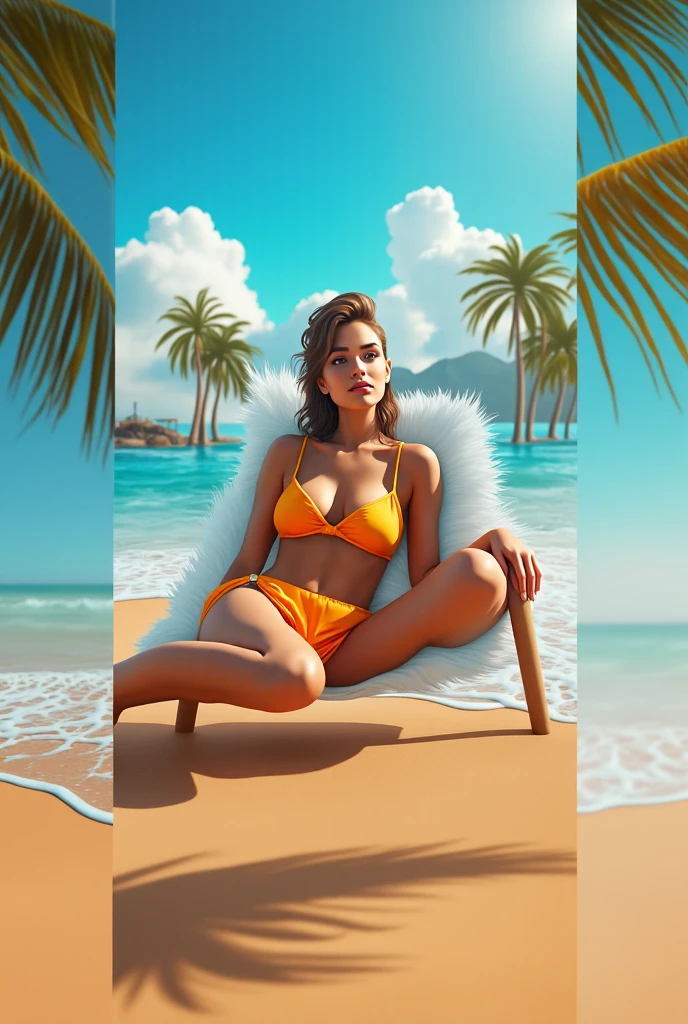 epic movie poster, volcano erupting, award winning (full body:1.3) portrait photo of a (moana:1.2), (seashell bikini:1.2), (water goddess:1.2), tribal tattoos, (wading:1.2) in the pacific (ocean:1.1), arms behind head, (partially submerged shot:1.2), (waves:0.9), desert island background, palm trees, beach,fluffy clouds in the sky, outrun, vaporware, trending on artstation, highly detailed, fine detail, intricate, (lens flare:0.9), (backlighting:0.9), (bloom:0.9), [Style-Micro::10]